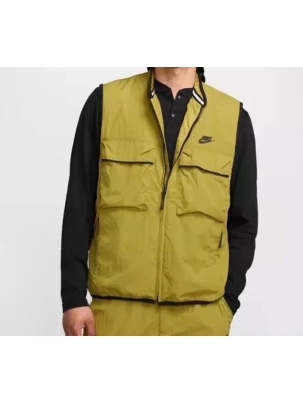 $125 Nike Vest Mens Large Green Tech Woven Utility Nylon  Size Large - Picture 4 of 4